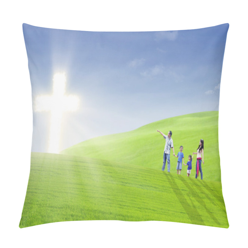 Personality  Christian Family Walk Toward The Light Pillow Covers