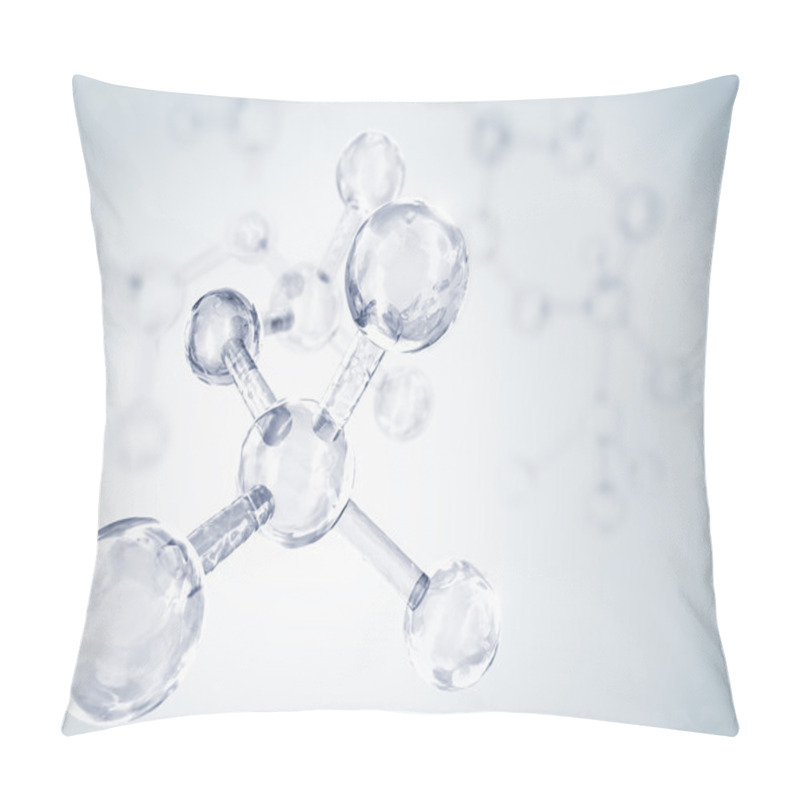 Personality  Blue And White Molecules Pillow Covers