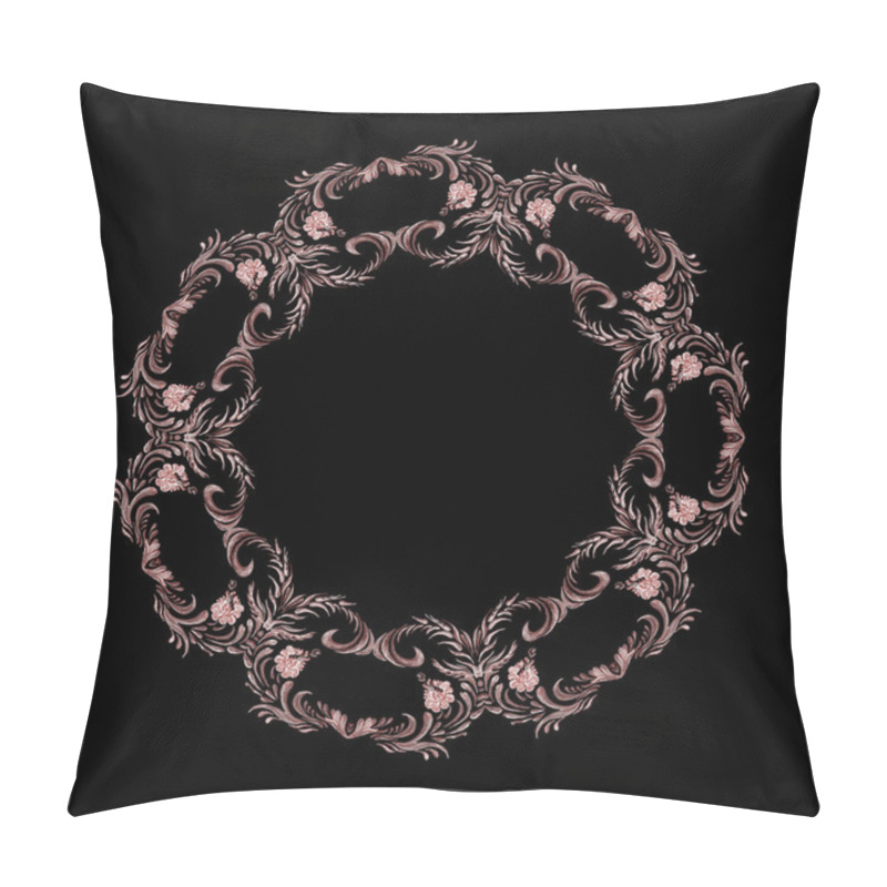 Personality  Illustration In Folk Style On Black Background. Pillow Covers