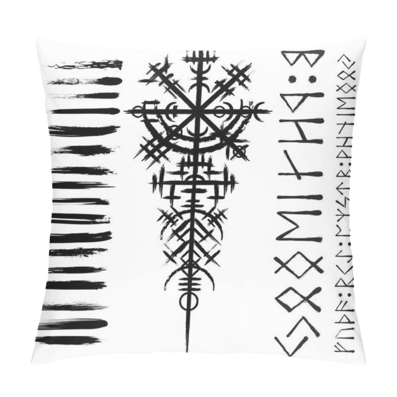 Personality  Scandinavian Viking Black Symbol Pillow Covers