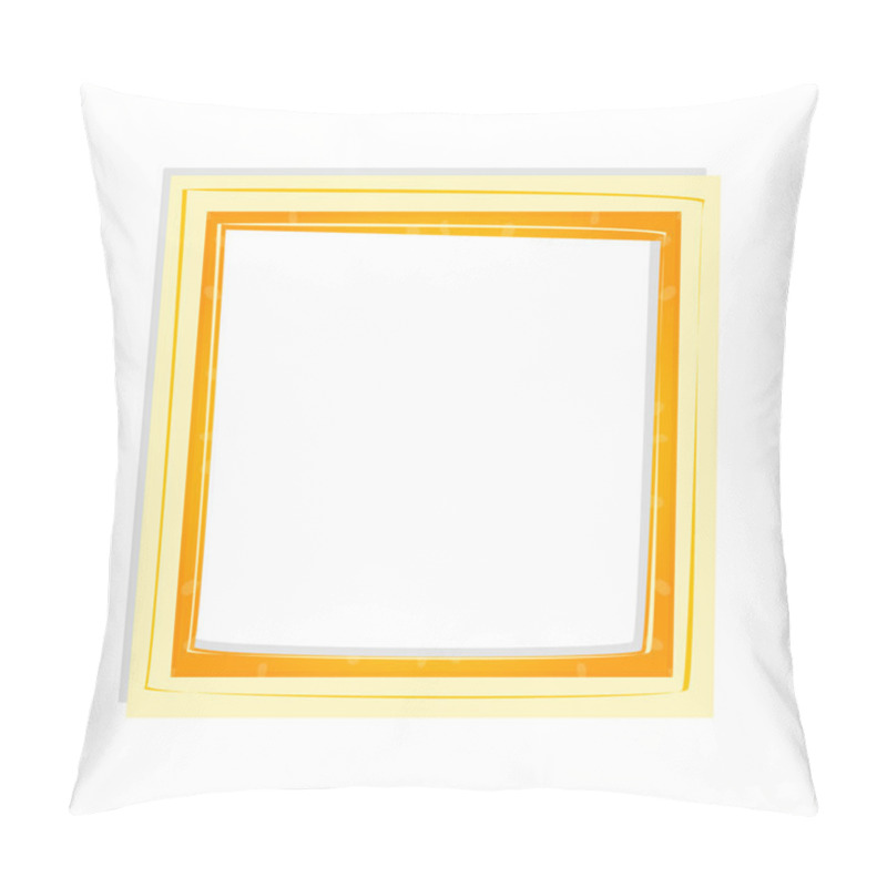 Personality  Vector Bright Photo Frame In Yellow And Orange Tones Pillow Covers