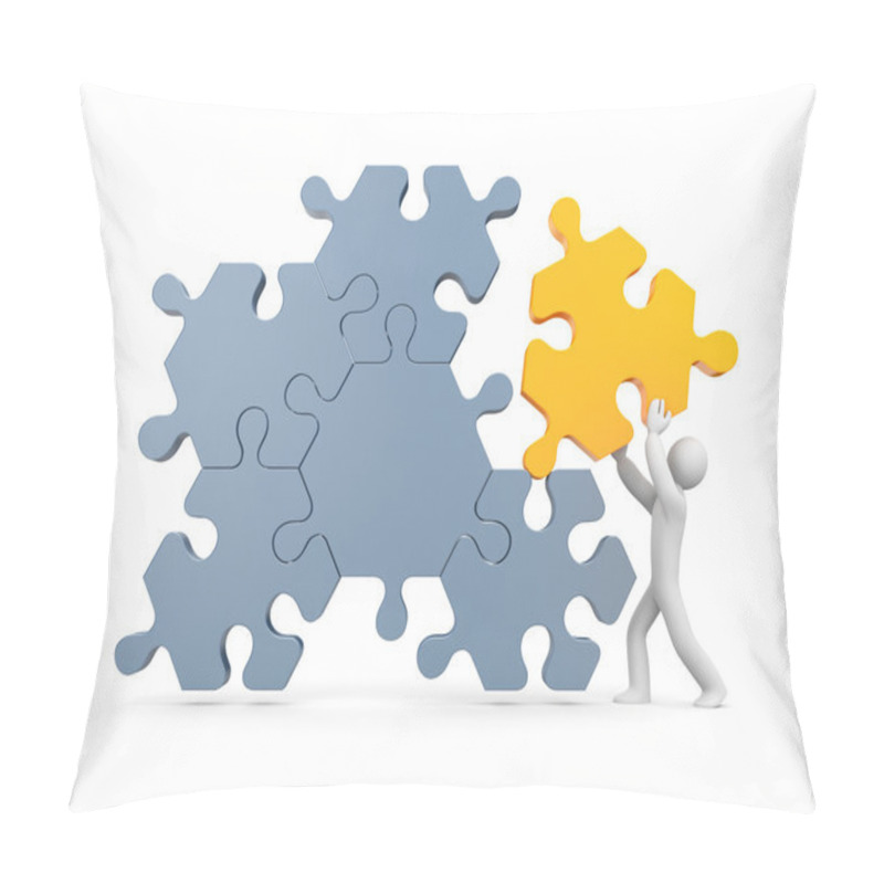 Personality  3d Man Push Puzzle Pillow Covers