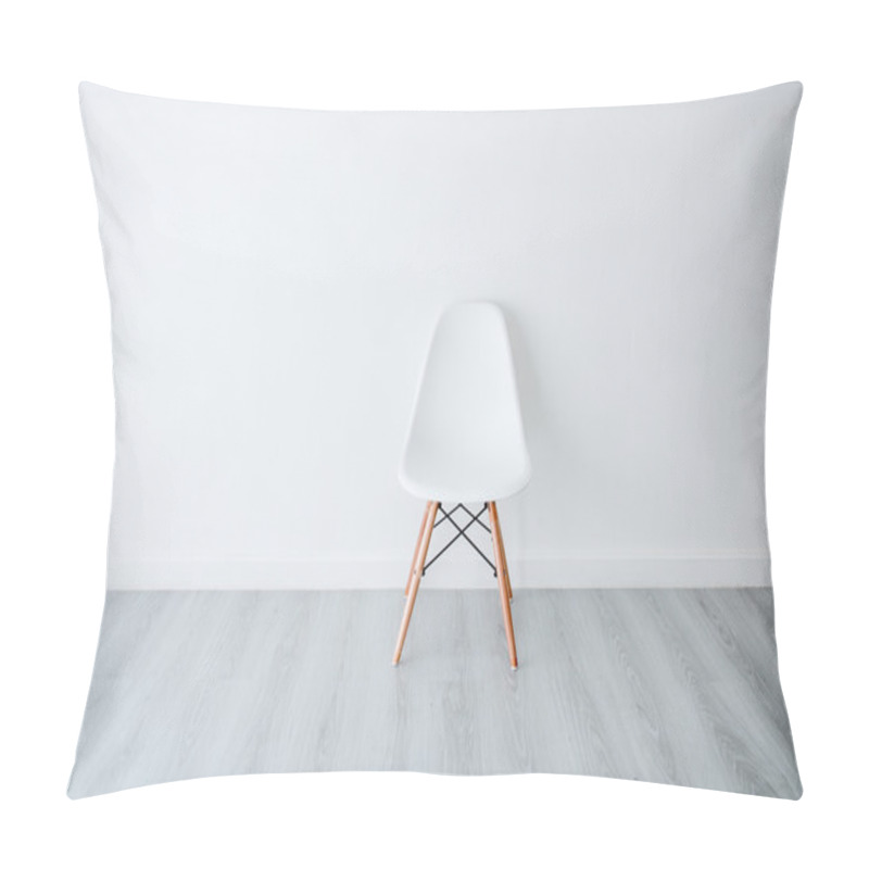 Personality  White Chair With White Wall Pillow Covers