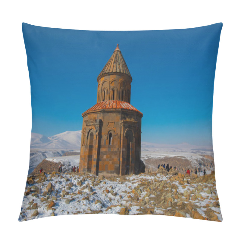 Personality  Historical Ani Ruins And Winter Landscapes, Kars, Turkey Pillow Covers