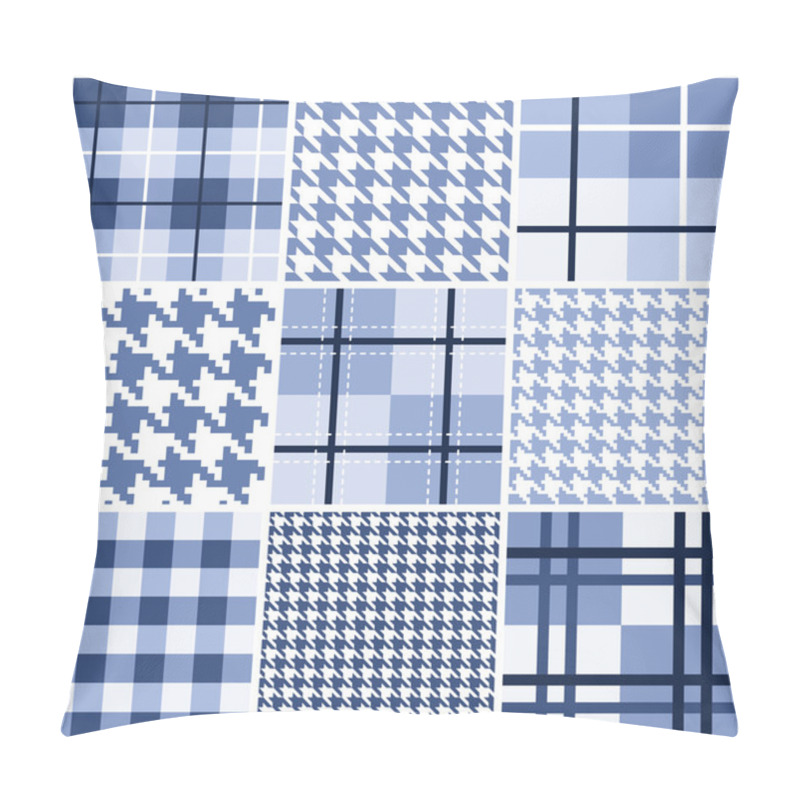 Personality  Set Of Blue Seamless Pattern Pillow Covers