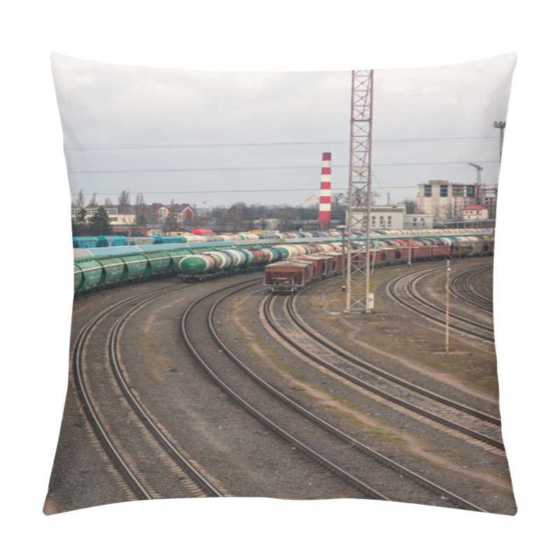 Personality  Railroad Transportation On Trains Pillow Covers