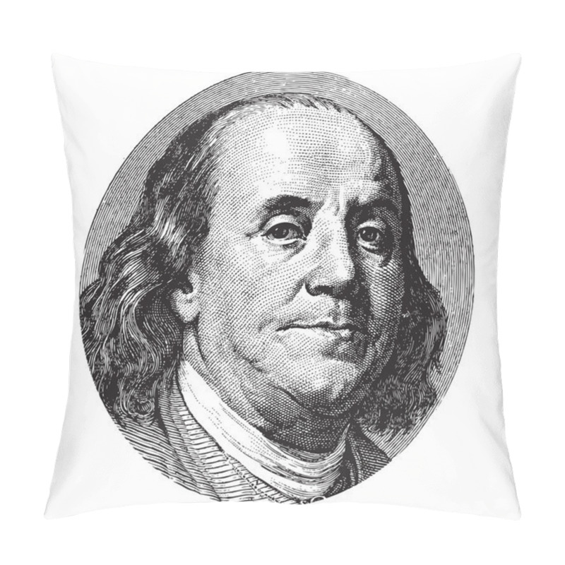 Personality  Benjamin Franklin Portrait Pillow Covers