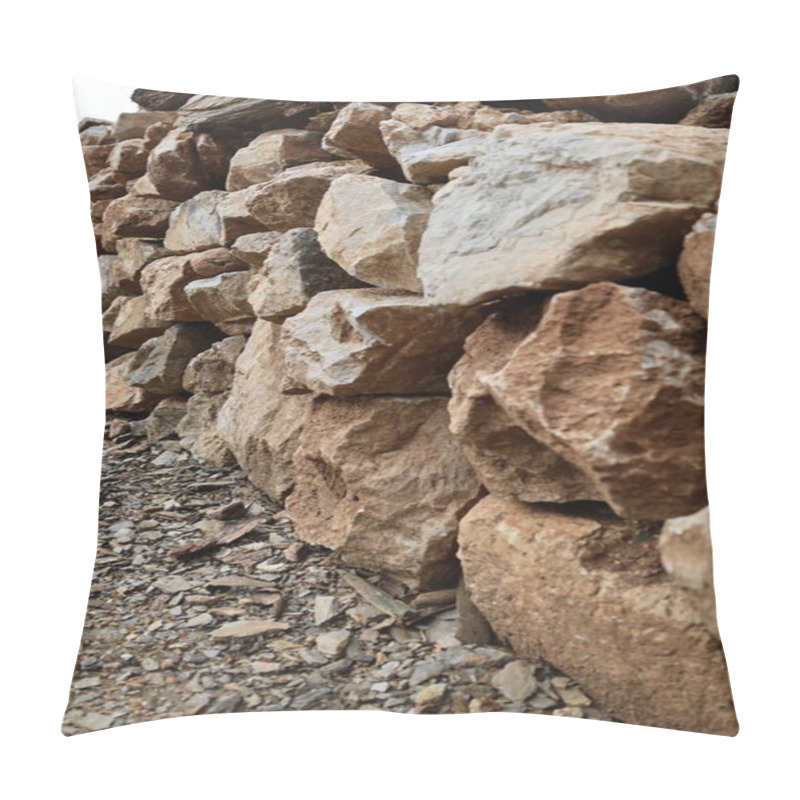 Personality  Stone Wall Construction. High Quality Photo Pillow Covers