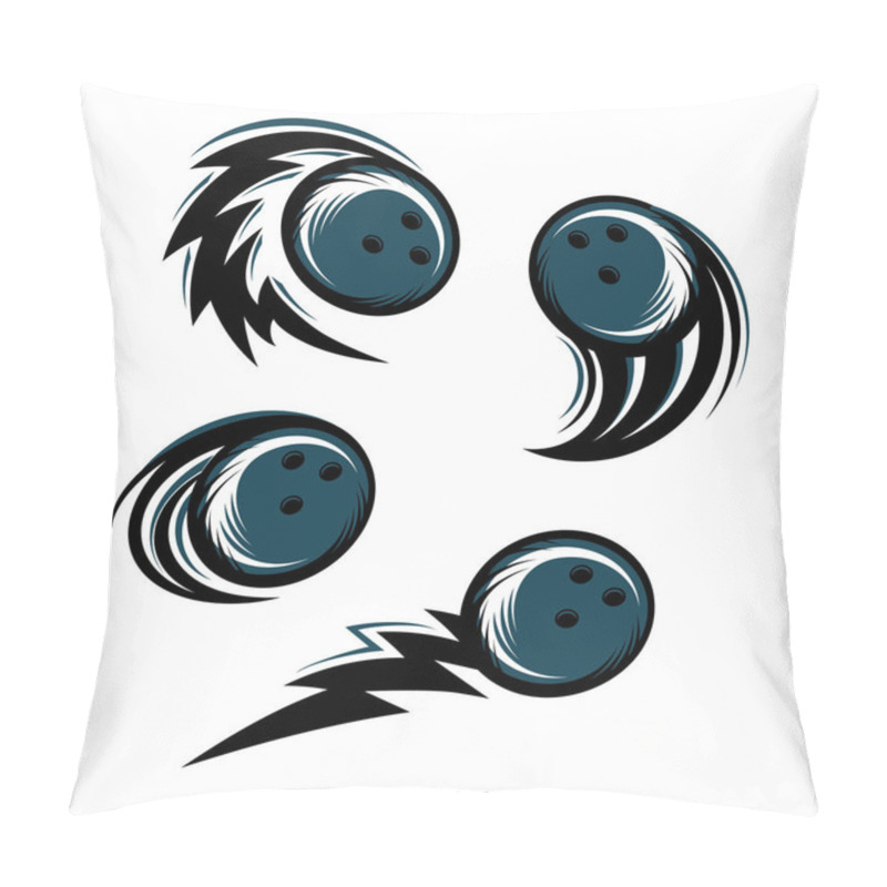 Personality  Bowling Swoosh Set Of 4 Pillow Covers