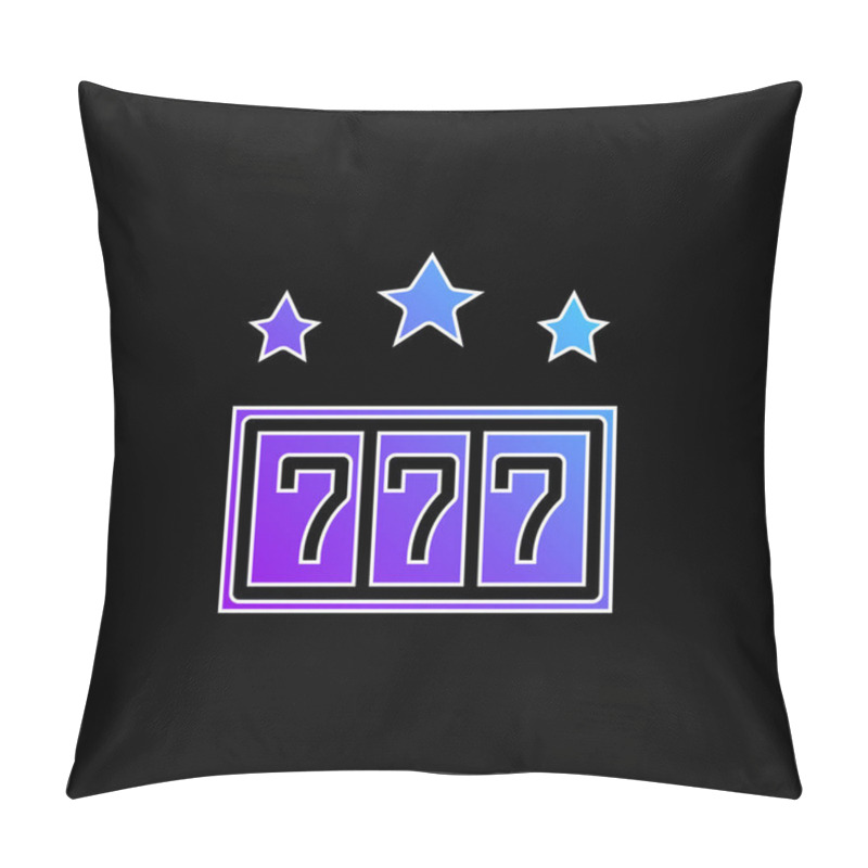 Personality  777 Blue Gradient Vector Icon Pillow Covers