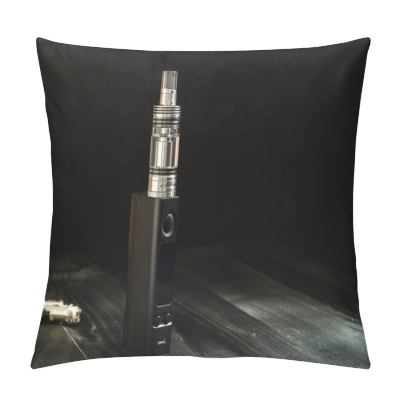 Personality  Vape Or E-cigarette. Vaping Set On The Table. Pillow Covers