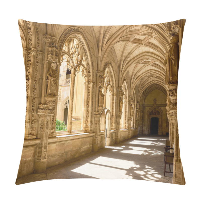 Personality  Toledo, Spain - June 30, 2022. The Lower Floor Of The Cloister Of The San Juan De Los Reyes Monastery, By Enrique Egas. Toledo, Castilla La Mancha, Spain. Pillow Covers