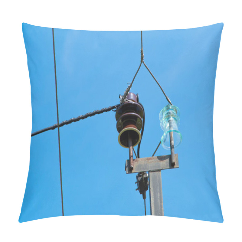 Personality  Power Line Support With Wires For Electricity Transmission, Energy Industry, Energy Saving Pillow Covers