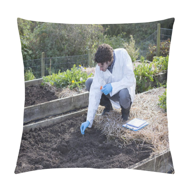 Personality  Carrying Out A Soil Analysis Pillow Covers