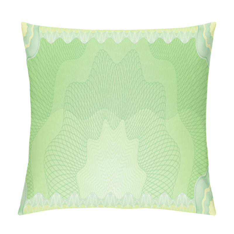 Personality  Guilloche Series - Green Background Banner Pillow Covers