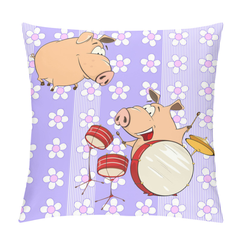 Personality  Funny Cartoon Pigs Pillow Covers