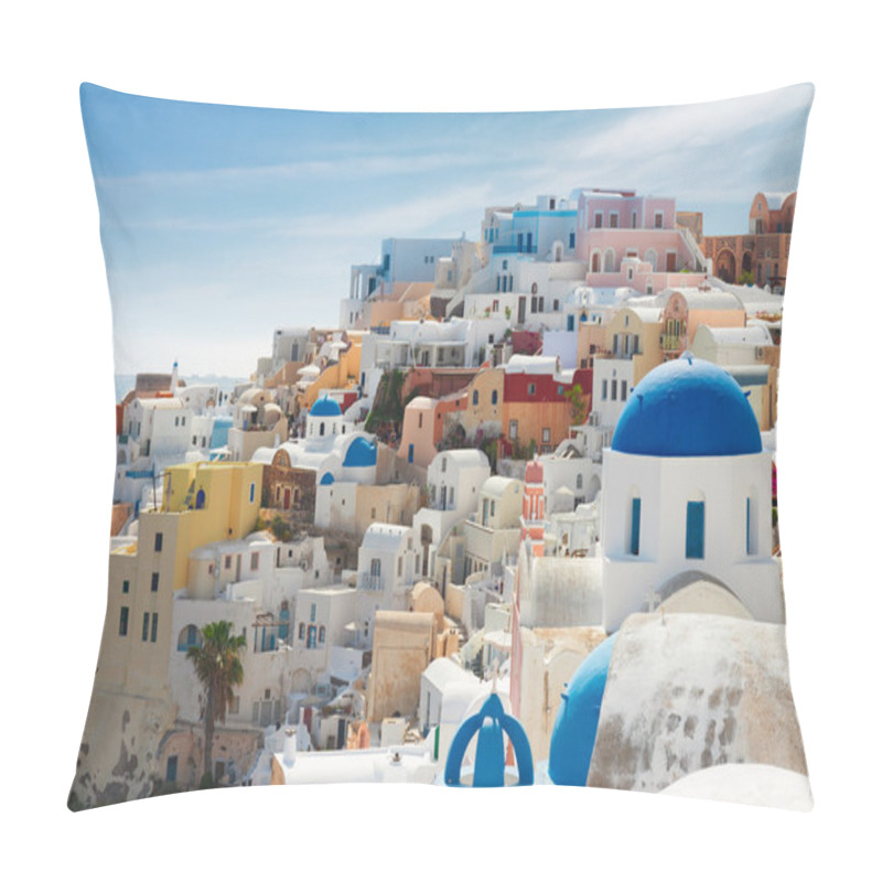 Personality  Oia, Traditional Greek Village Pillow Covers