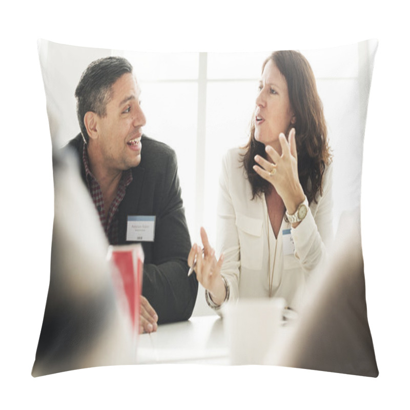 Personality  Diversity People At Meeting  Pillow Covers