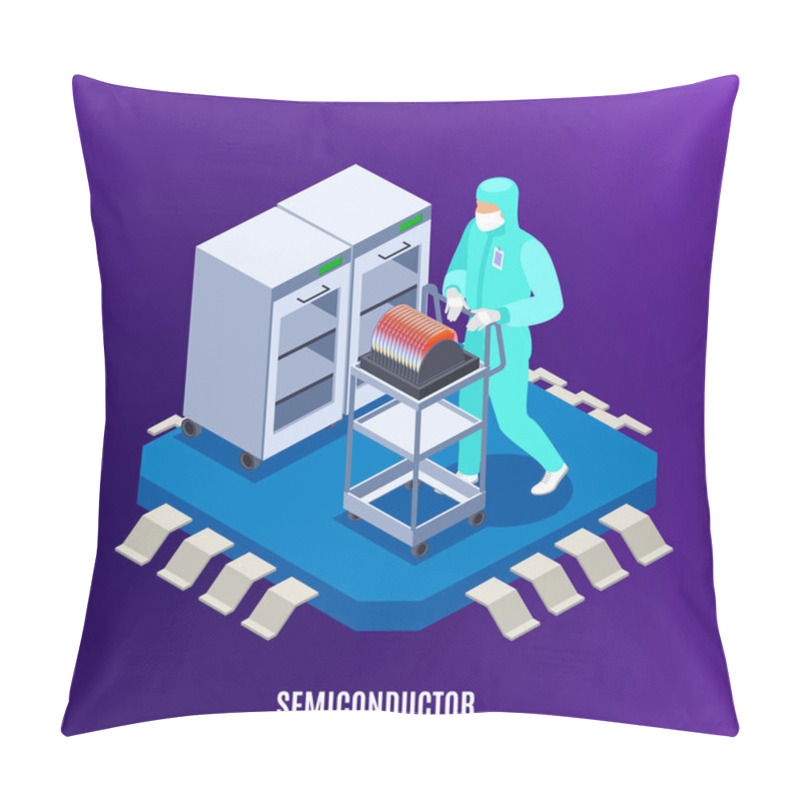 Personality  Semicondoctor Isometric Concept Pillow Covers