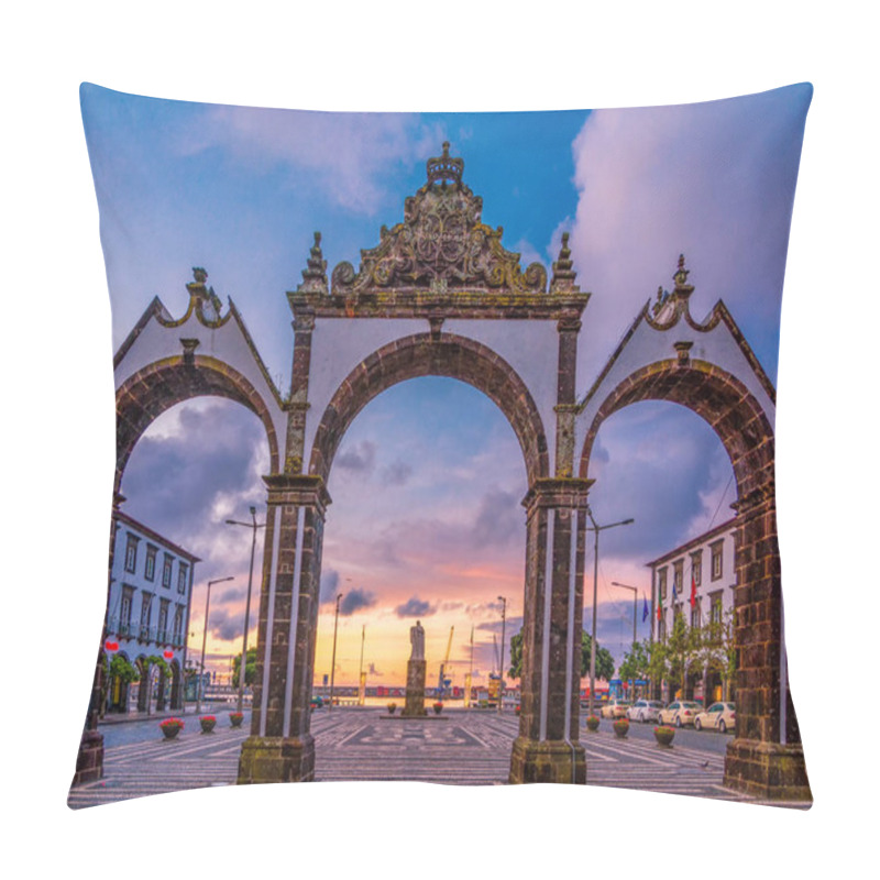 Personality  Portas Da Cidade - The City Symbol Of Ponta Delgada In Sao Miguel Island In Azores, Portugal Pillow Covers