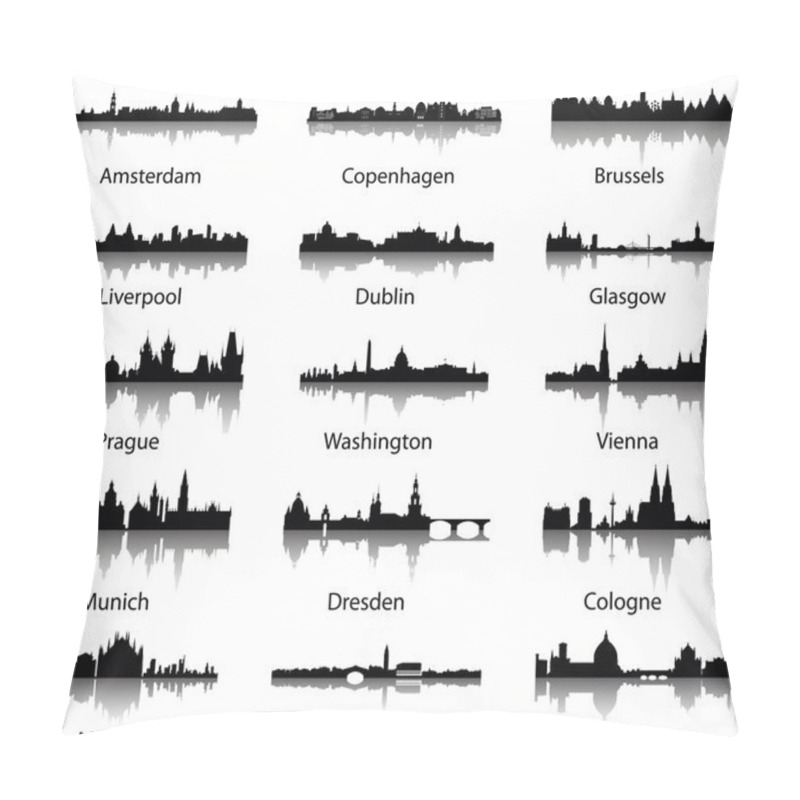 Personality  Panoramic City Skylines Pillow Covers