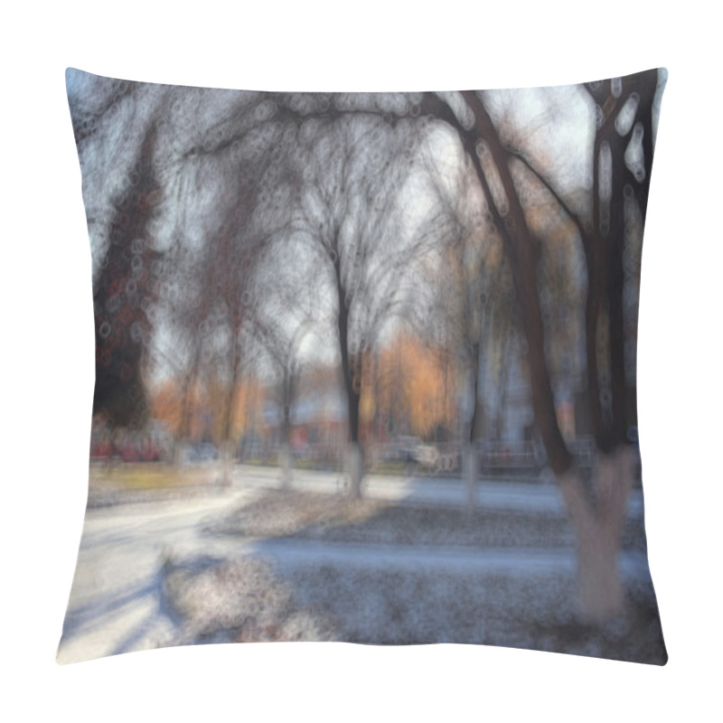 Personality  Autumn Park Background Pillow Covers