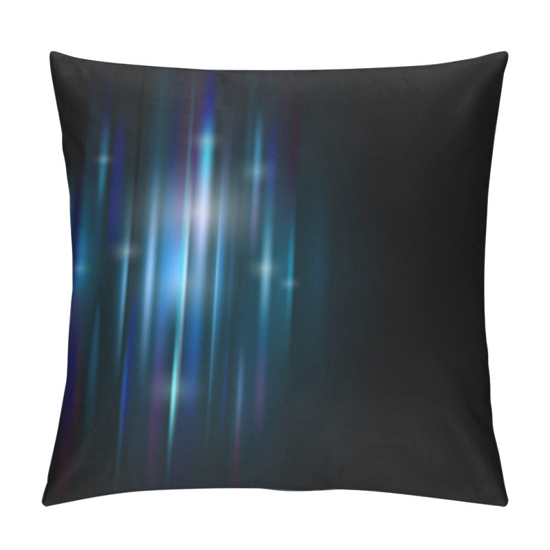 Personality  Vertical Dark Background With Luminous Particles And Vertical Lines. Black Background With Colored Strings And Sparks Pillow Covers