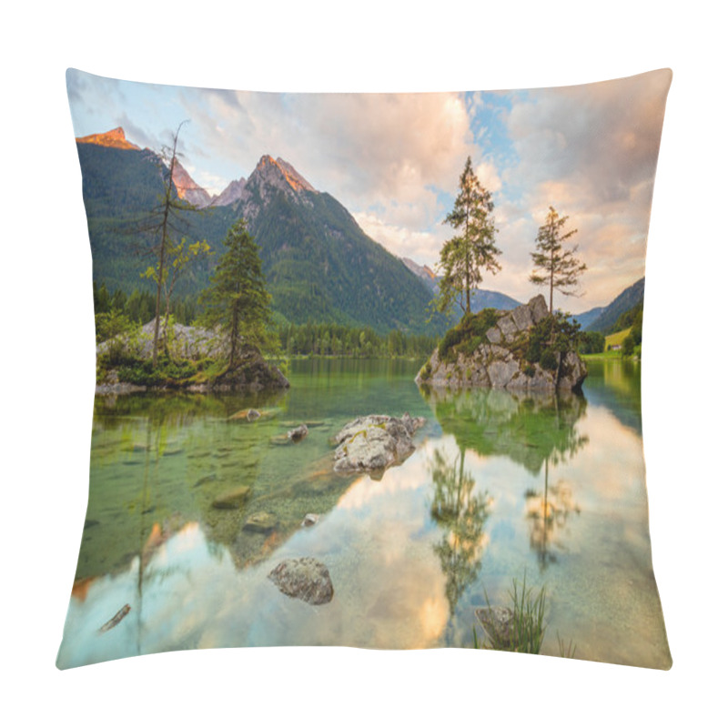 Personality  Lake And Mountains At Sunrise   Pillow Covers