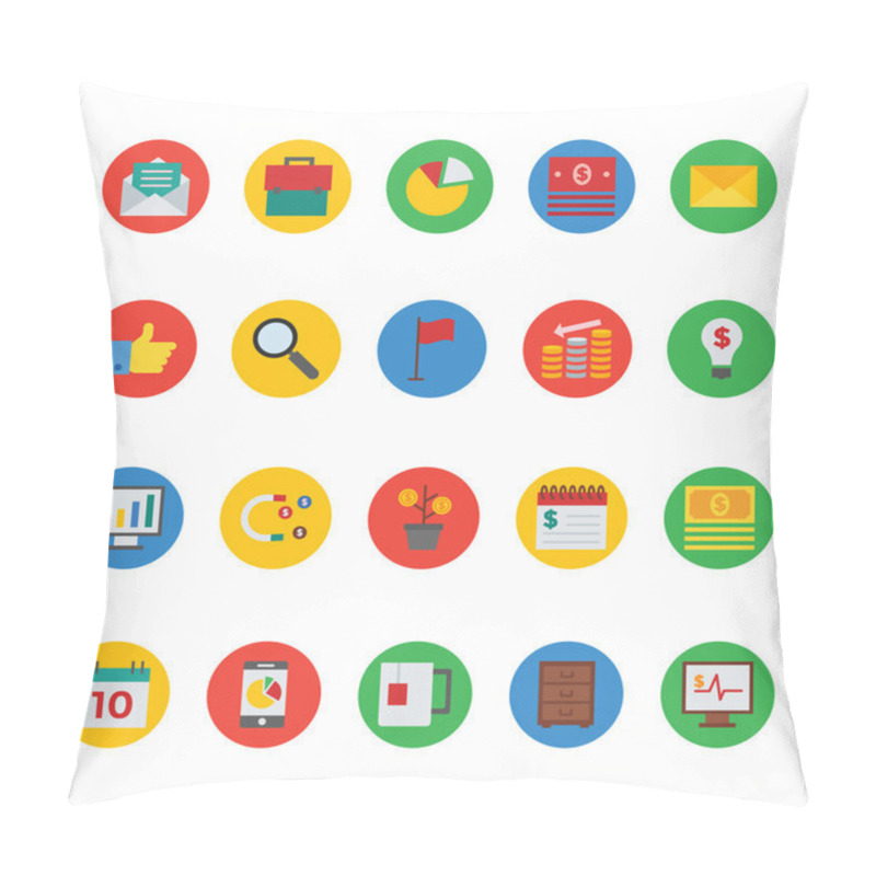 Personality  Business And Finance Vector Icons 3 Pillow Covers