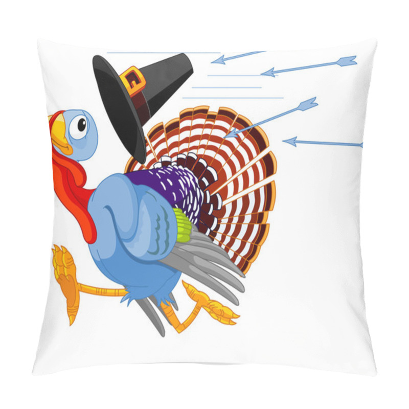 Personality  Cartoon Turkey Escapes From The Arrows Pillow Covers