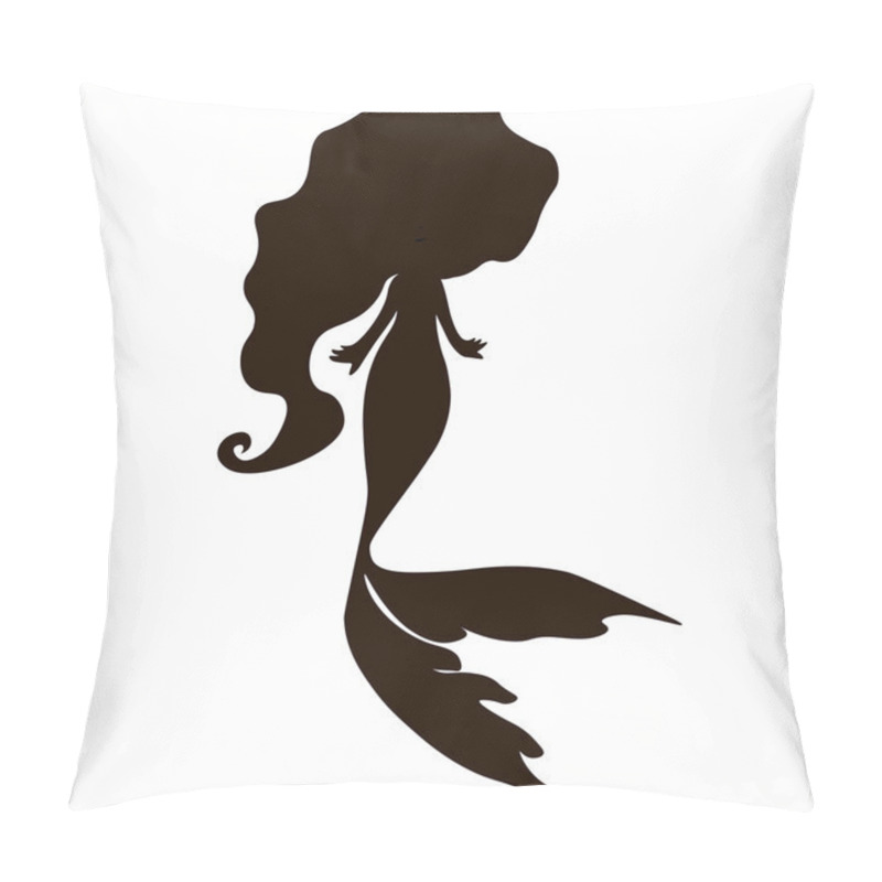 Personality  Mermaid Silhouette Vector Illustration Vector Pillow Covers