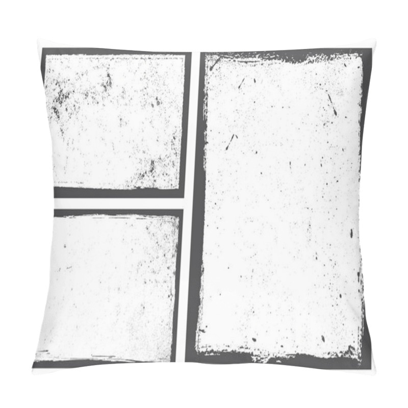 Personality  Vector Set Of Grungy Rectangles Geometric Figures Pillow Covers