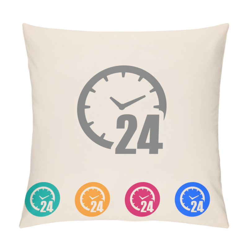 Personality  Open 24 Hours A Day Icons Pillow Covers