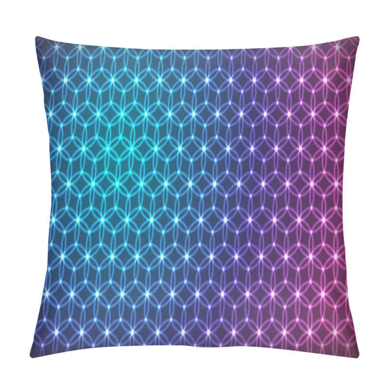 Personality  Buddhism Chakra Illustration: Flower Of Life Spectrum Gradient Pillow Covers