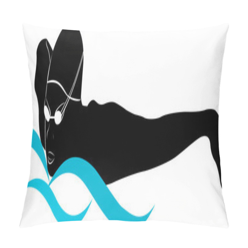 Personality  Swimmers Athlete Silhouette Pillow Covers