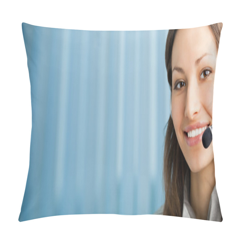 Personality  Customer Support Phone Operator At Workplace Pillow Covers