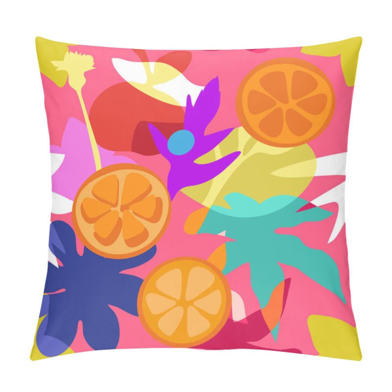 Personality  Seamless Pattern With Fruits, Leaves And Flowers.  Pillow Covers