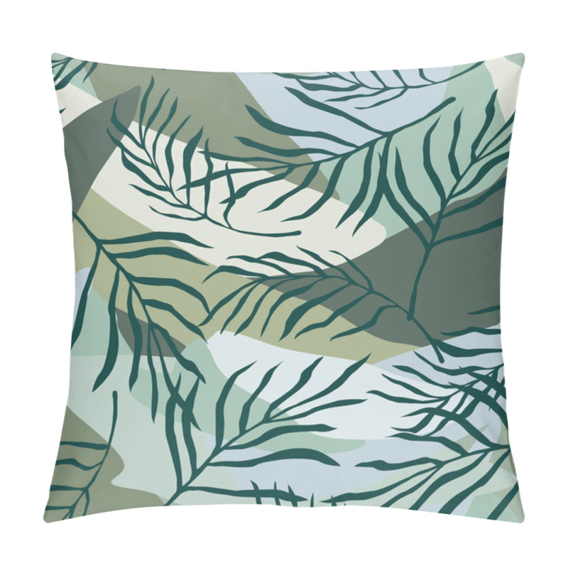 Personality  Artistic Seamless Pattern With Abstract Leaves. Modern Design For Paper, Cover, Fabric, Interior Decor Pillow Covers