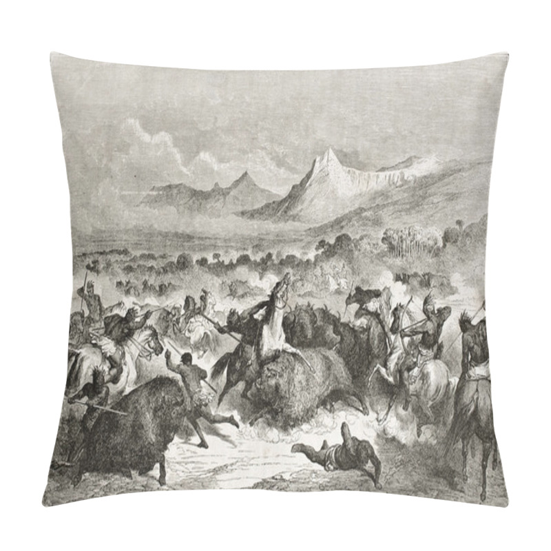 Personality  Buffalo Hunt Pillow Covers