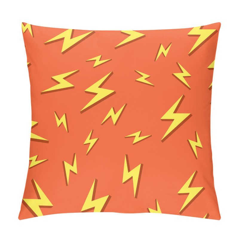 Personality  Seamless  Background Pattern Bolt Icons.Flat Design Illustration Pillow Covers