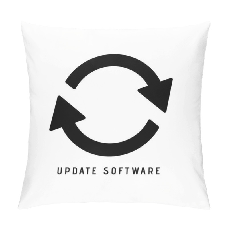 Personality  Update Icon Vector, Solid Vector Illustration, Pictogram Isolated On White Pillow Covers