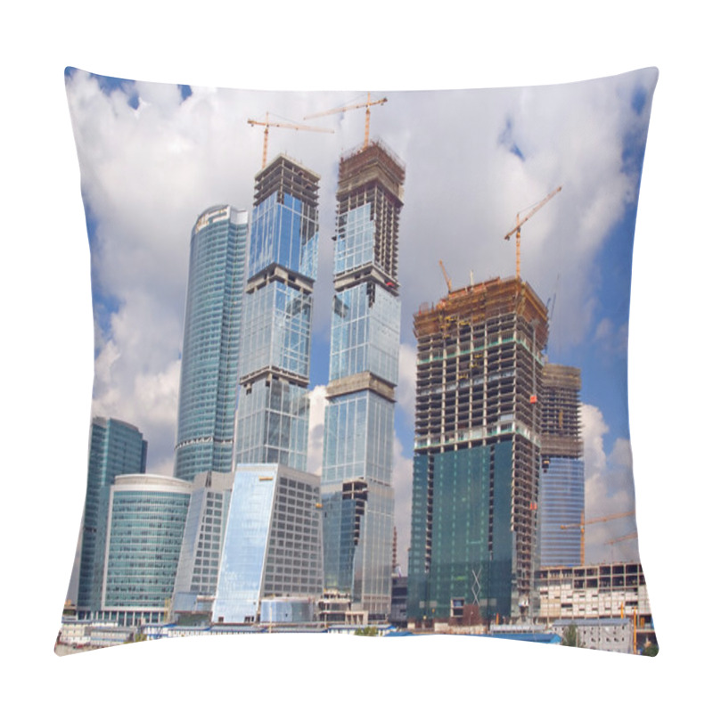 Personality  Construction Of Business Center In Moscow Pillow Covers