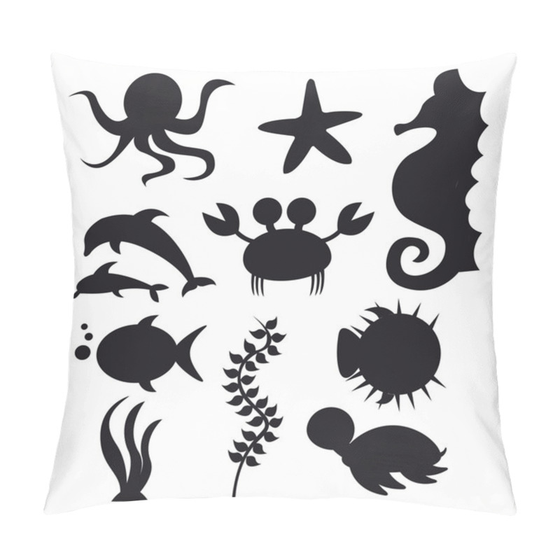 Personality  Silhouette Sea Animals Pillow Covers