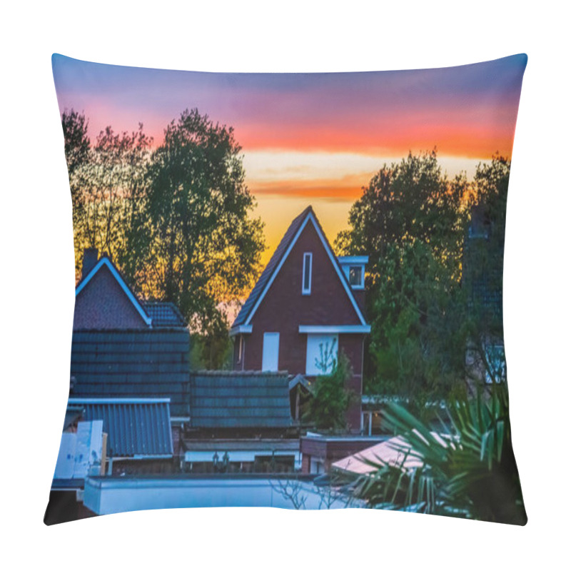 Personality  Village Scenery Of Rucphen During Sunset, Small Rustic Village In The Netherlands, Dutch Architecture Pillow Covers