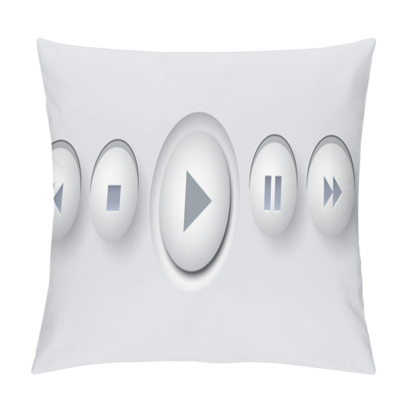 Personality  Multimedia Buttons Illustration Vector Pillow Covers