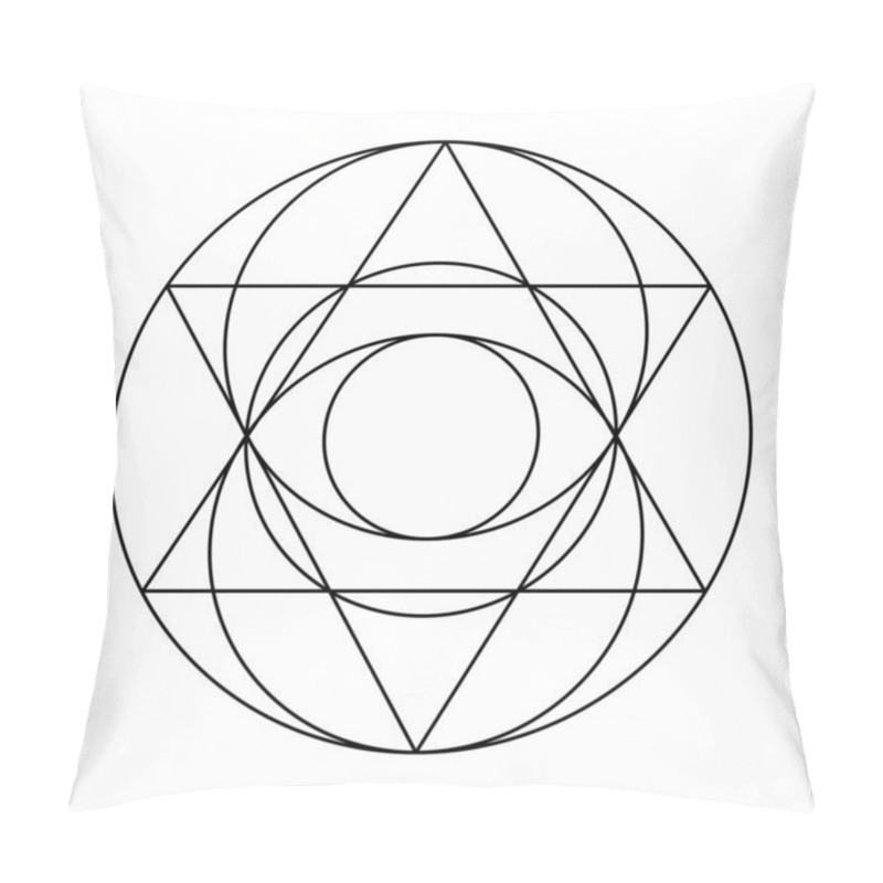 Personality  Tetrahedral Graph. Sacred Geometry Vector Design Elements. The World Of Geometric With Our Intricately Illustrations. Pillow Covers