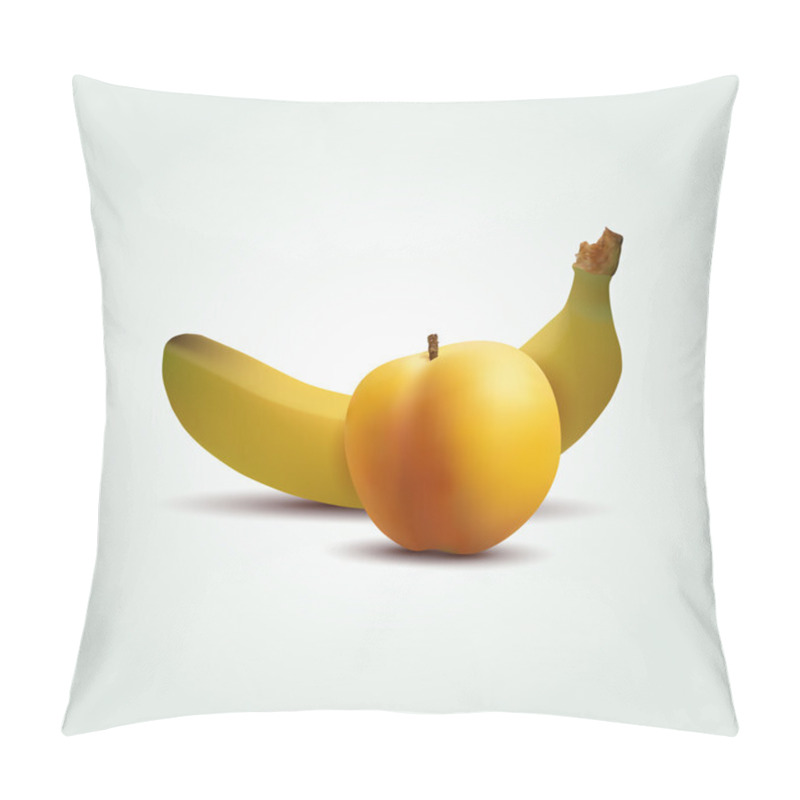 Personality  Vector Peach And Banana Pillow Covers