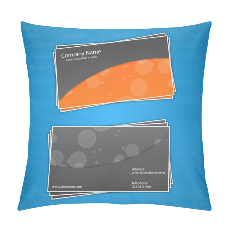 Personality  Vector Business Card, Vector Illustration Pillow Covers