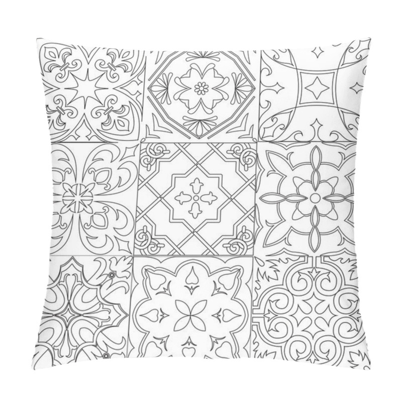 Personality  Set Of Tiles Background. Pillow Covers