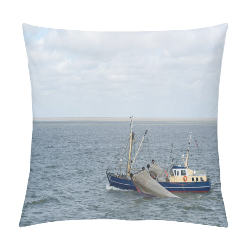 Personality  Dutch Fishing Boat At Wadden Sea Pillow Covers